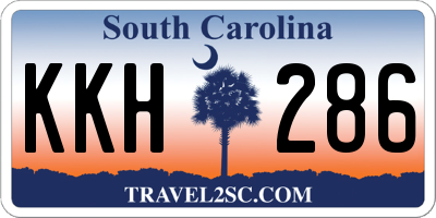 SC license plate KKH286