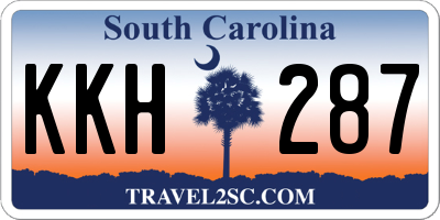 SC license plate KKH287