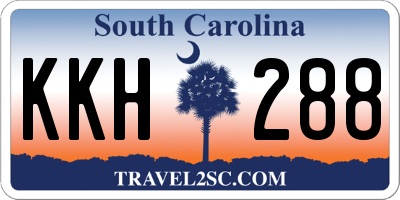 SC license plate KKH288