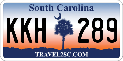 SC license plate KKH289