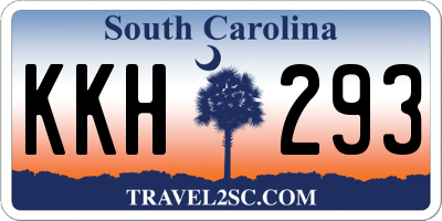 SC license plate KKH293