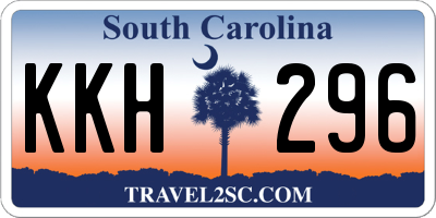 SC license plate KKH296