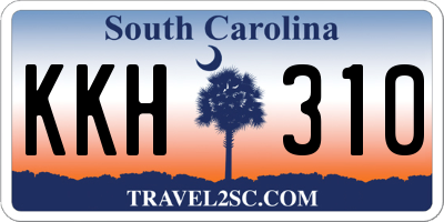 SC license plate KKH310