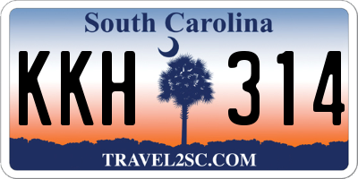 SC license plate KKH314