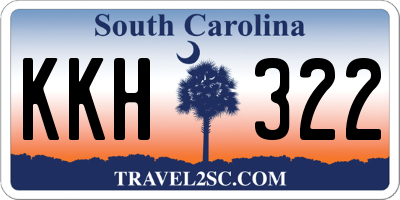 SC license plate KKH322