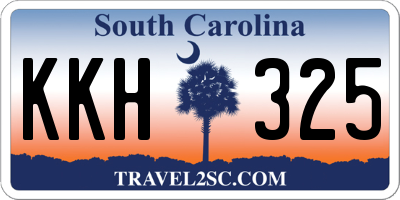 SC license plate KKH325