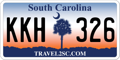 SC license plate KKH326