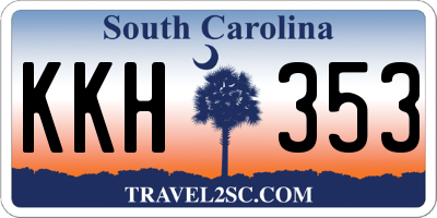 SC license plate KKH353