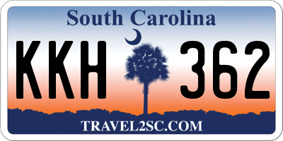 SC license plate KKH362