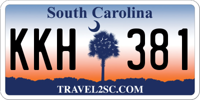 SC license plate KKH381