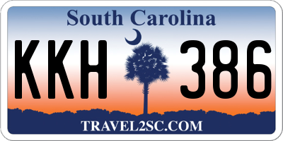 SC license plate KKH386