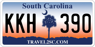 SC license plate KKH390