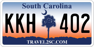 SC license plate KKH402
