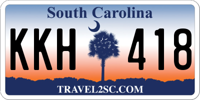 SC license plate KKH418