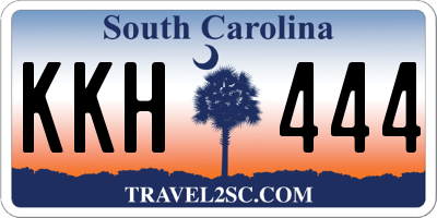 SC license plate KKH444