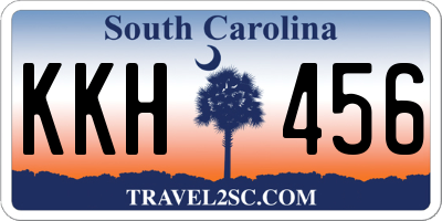 SC license plate KKH456