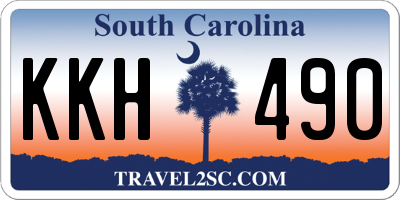 SC license plate KKH490
