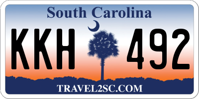 SC license plate KKH492