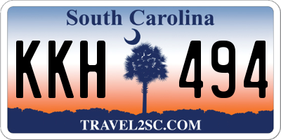 SC license plate KKH494