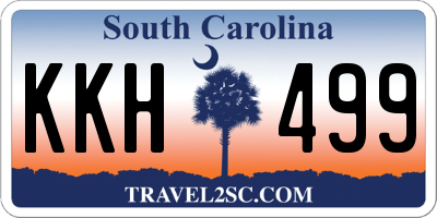SC license plate KKH499