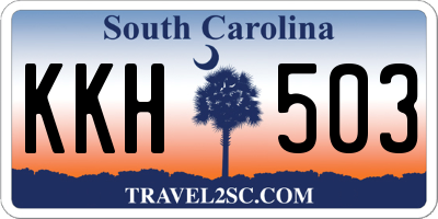 SC license plate KKH503
