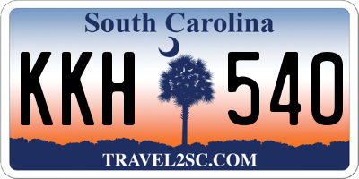 SC license plate KKH540
