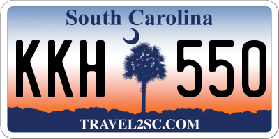 SC license plate KKH550