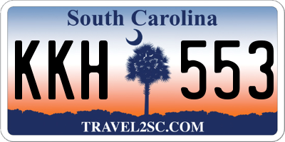 SC license plate KKH553