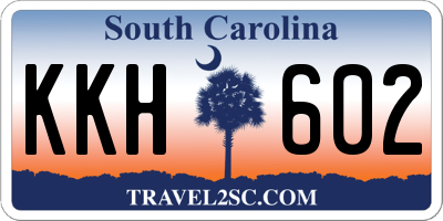 SC license plate KKH602