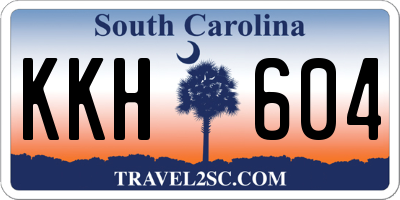 SC license plate KKH604