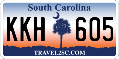 SC license plate KKH605
