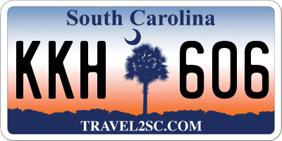 SC license plate KKH606