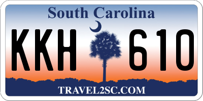 SC license plate KKH610
