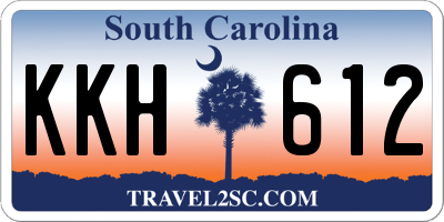 SC license plate KKH612