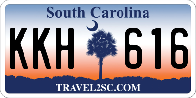 SC license plate KKH616
