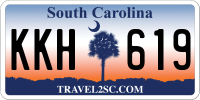 SC license plate KKH619