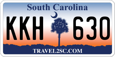 SC license plate KKH630