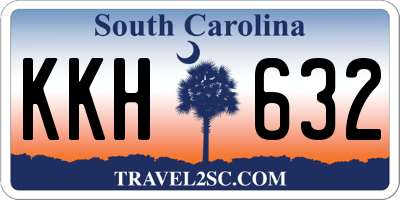 SC license plate KKH632