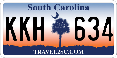SC license plate KKH634