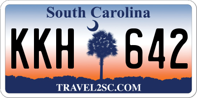 SC license plate KKH642
