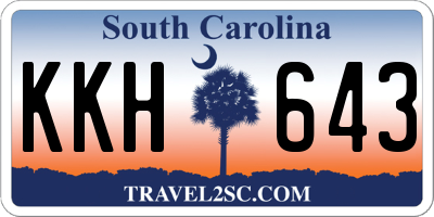 SC license plate KKH643