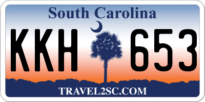 SC license plate KKH653