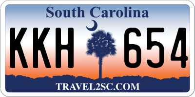 SC license plate KKH654