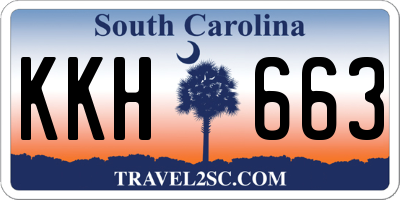 SC license plate KKH663