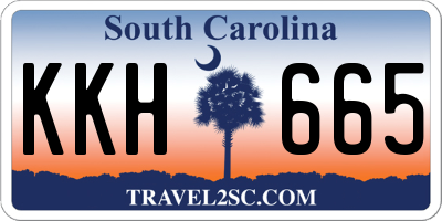 SC license plate KKH665