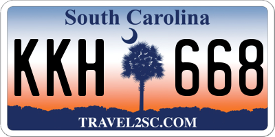 SC license plate KKH668