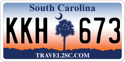 SC license plate KKH673