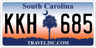 SC license plate KKH685