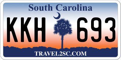 SC license plate KKH693