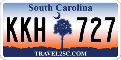 SC license plate KKH727